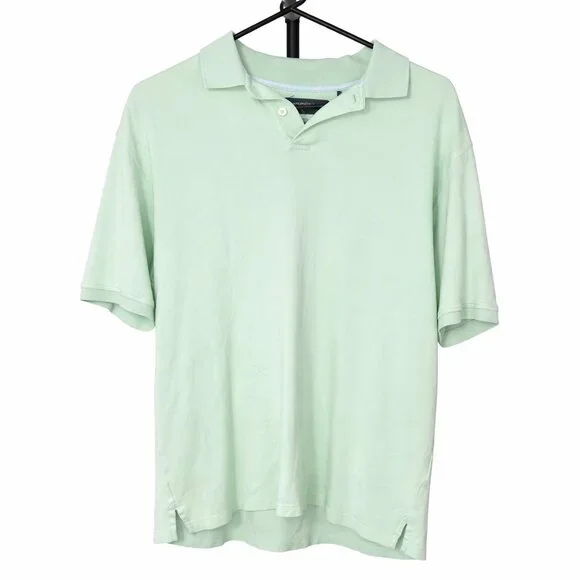 Roundtree & Yorke Supima Cotton Polo Shirt Mint Green Size M - Picture 1 of 3